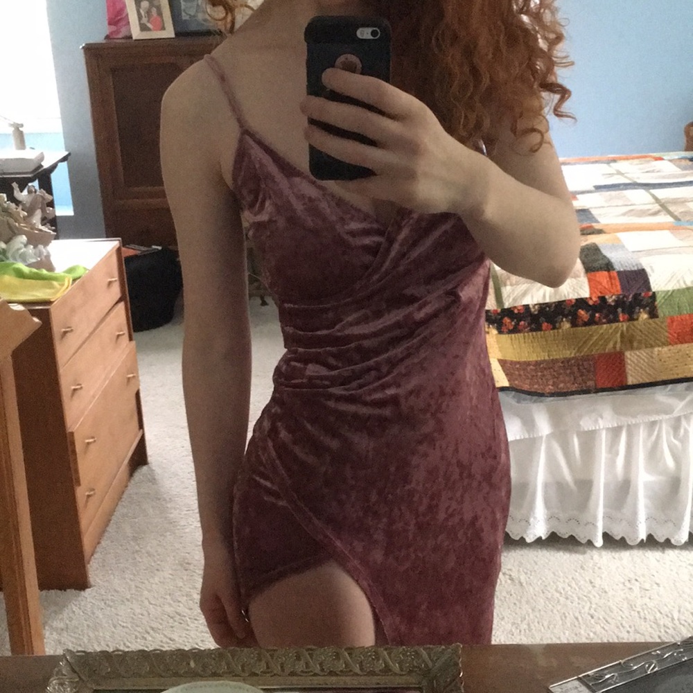Mauve Velvet Dress